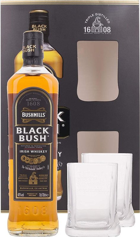 Bushmills Black Bush 40% 0,7 l (dárkové balení dvě skleničky)