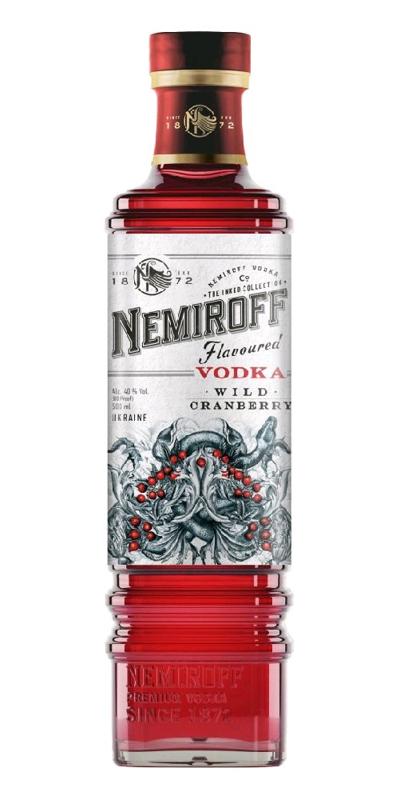 Nemiroff De Luxe wild cranberry vodka 0,7L 40% (holá láhev)