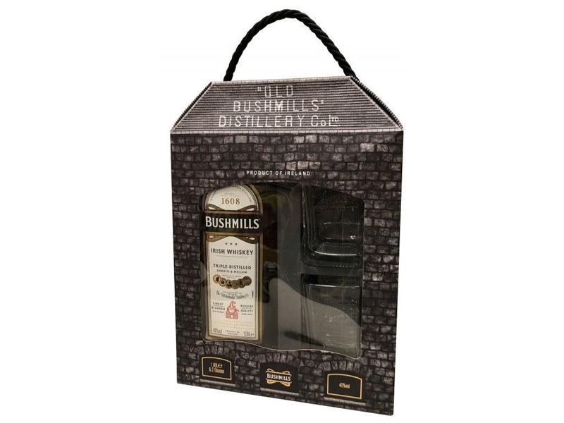 Levně Bushmills 1l +2 sklenice