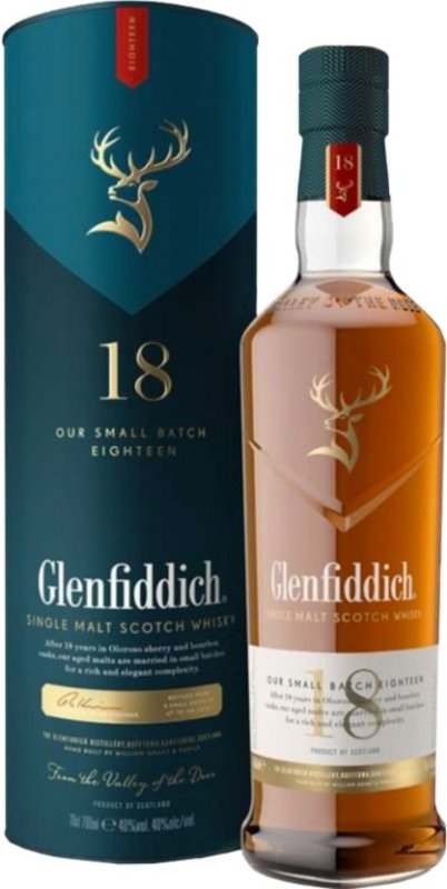 Glenfiddich 18y 40% 0,7 l (tuba)