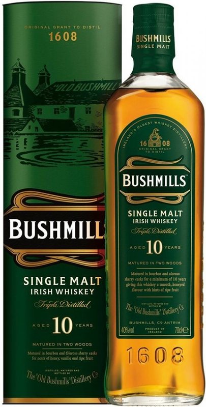 Bushmills Single Malt 10y 40% 0,7 l (Tuba)