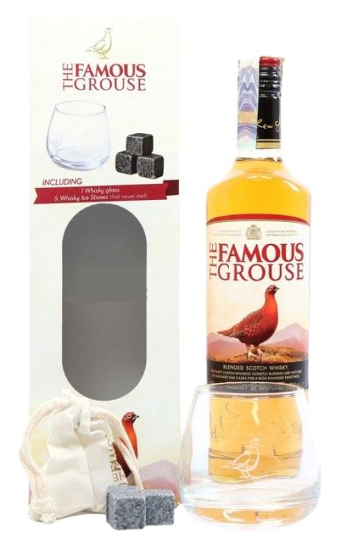 Levně The Famous Grouse 0,7l + chladící kostky a sklenička