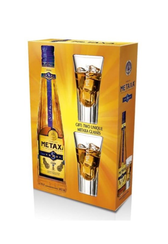 Metaxa 5* GB 2 skla 0,7l | VICOM-vino.cz