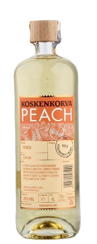 Koskenkorva Peach vodka 21 % 1 l (holá láhev)