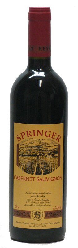 Vinařství SPRINGER Cabernet Sauvignon Pozdní sběr 2015 0,75 l