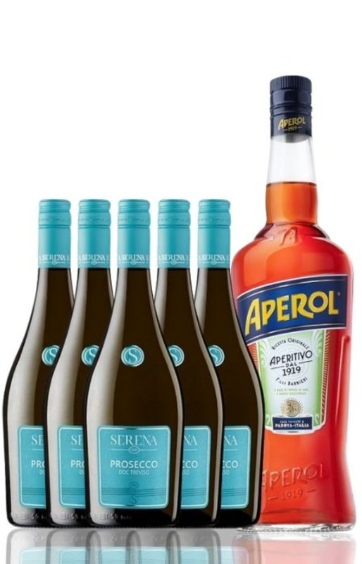 Levně 1 l Aperol + 5x Prosecco DOC Frizzante