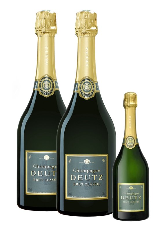2x Deutz Champagne Brut Classic 0,75 l + Brut 0,375 l