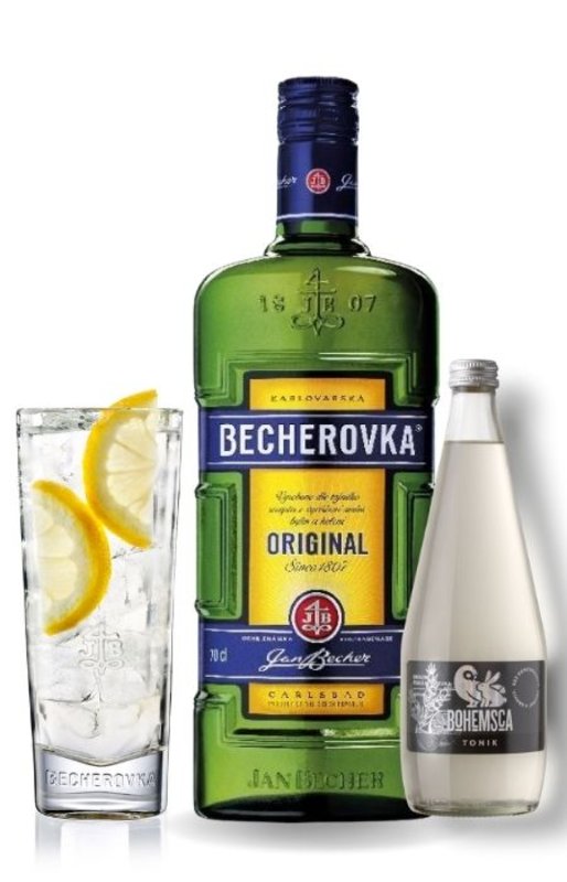 míchaný drink Jan becher Beton - koktejlový set 38% 1l