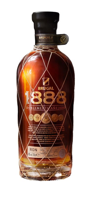 Brugal 1888 0,7 l + 6 sklenic (dárkový box)