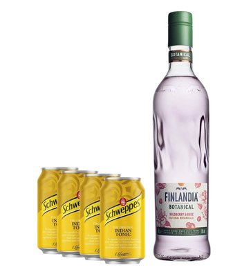 Finlandia Botanical Widberry & Rose 0,7 + 4x Tonic Schweppes