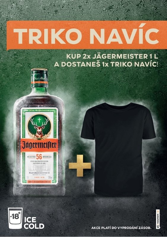 Levně 2x Jagermeister 1l + Tričko dámské velikost L