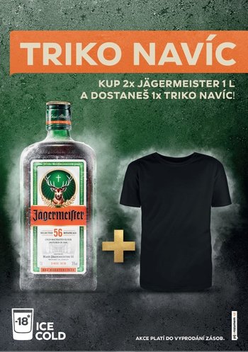 2x Jagermeister 1l + Tričko dámské velikost 2XL