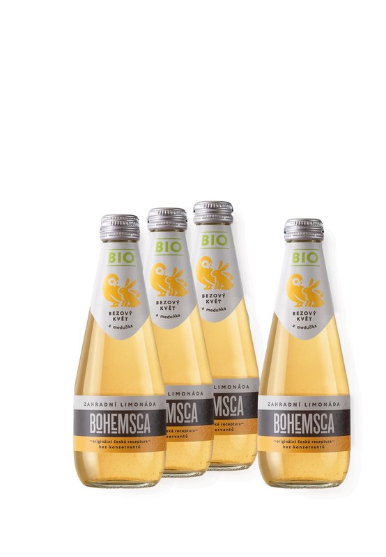Bohemsca BIO zahradní limonáda Bezový květ & Meduňka 6x0,33 l