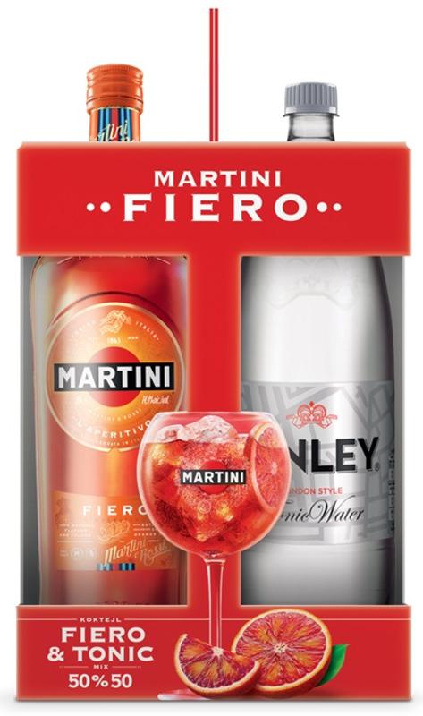 Martini Fiero 14,4% 1 l + Kinley Tonic