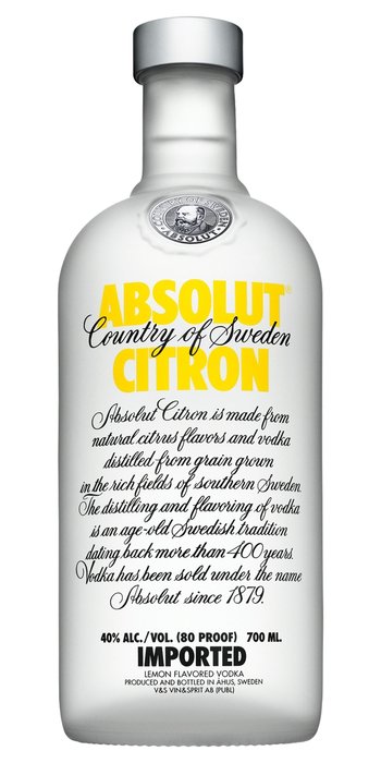 Absolut citron vodka 0,7l