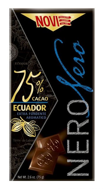 Čokoláda Nero Nero hořká 75% ekvádorské kakao 75g