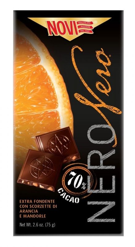 Novi Čokoláda Nero Nero s pomerančovou kůrou 75g