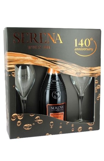 Serena Prosecco Valdobbiadene DOCG + 2 skleničky