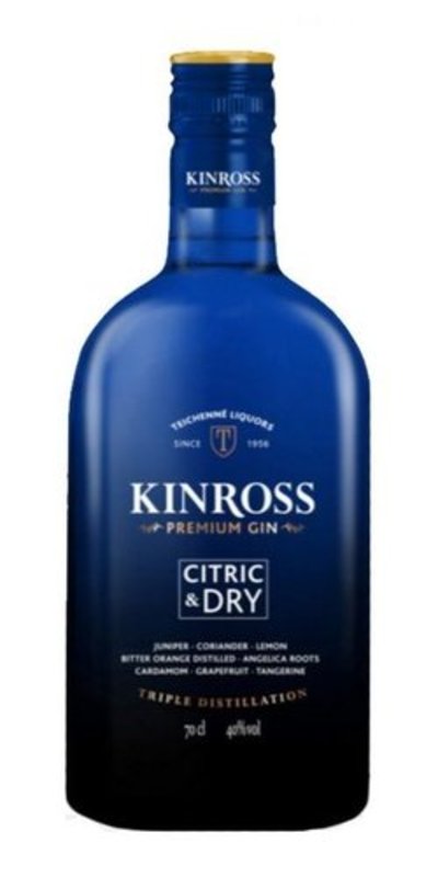 Kinross Gin Citric & Dry 40% 0,7 l (holá láhev)