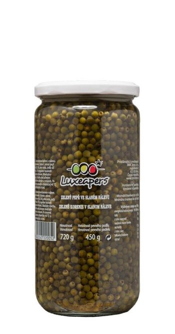 Zelený pepř v nálevu 720g