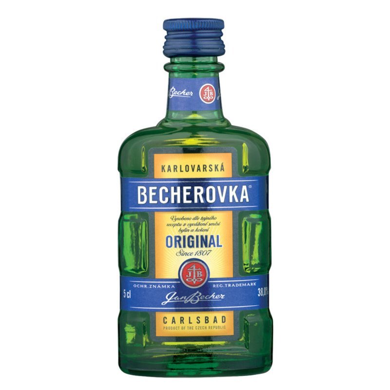 likér miniatura Becher Becherovka 38% 0,05 l