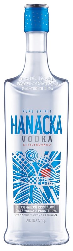 Hanácká Vodka 37,5% 1l (holá láhev)