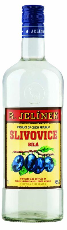 R, Jelínek Slivovice 45% 1 l (holá láhev)