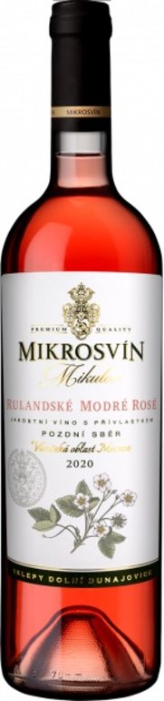 Mikrosvín Rulandské modré Rosé Pozdní sběr 2021