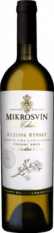 Mikrosvín Mikulov Ryzlink rýnský Pozdní sběr Flower line 2022 0,75 l