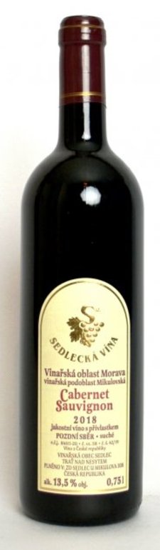 Sedlec Cabernet Sauvignon Pozdní sběr 2018