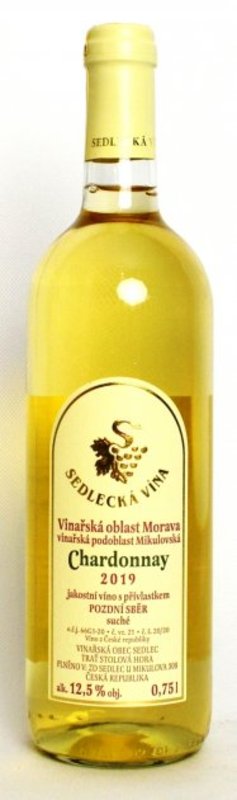 ZD Sedlec u Mikulova Chardonnay Pozdní sběr 2020 0,75 l