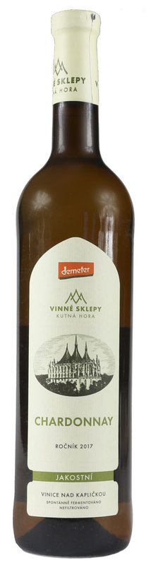 Vinné sklepy Kutná Hora Chardonnay Jakostní 2017 0,75 l