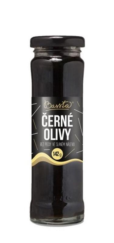 Bassta Černé olivy bez pecky 142g l