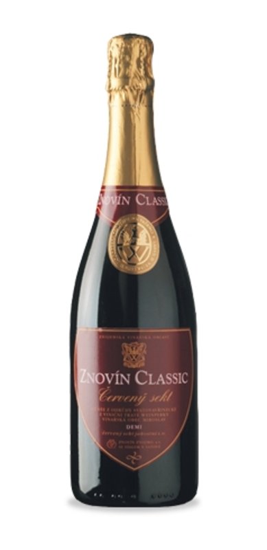 ZNOVÍN CLASSIC SEKT DEMI SEC - ČERVENÝ 0,75L