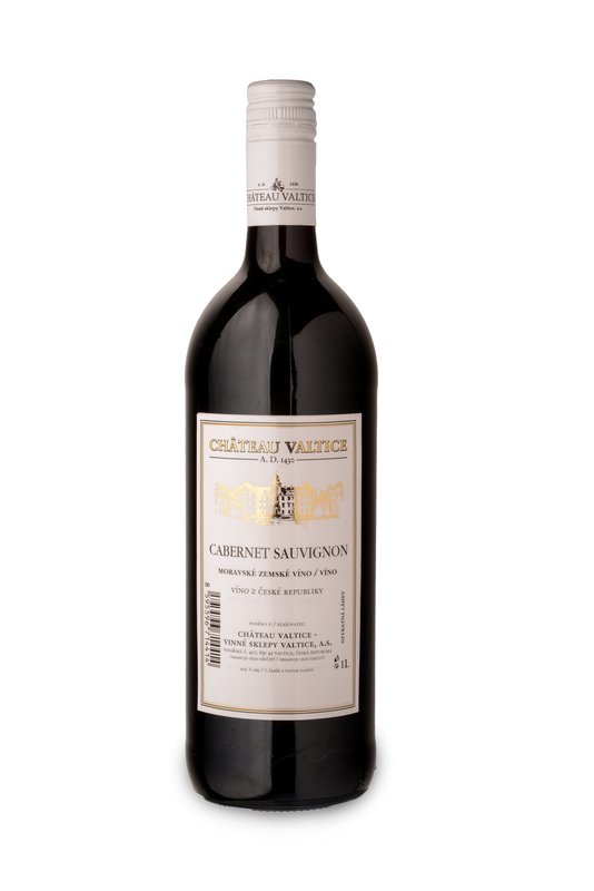 CABERNET SAUVIGNON POLOSLADKÉ NEVRATNÁ LAHEV VALTICE 1L