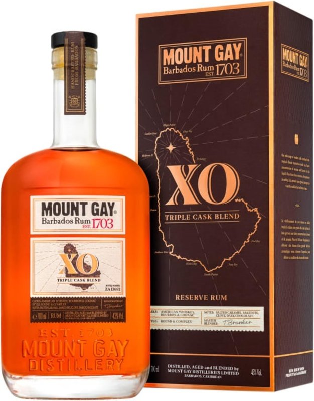 Mount Gay extra old 43% 0,7 l (holá láhev)