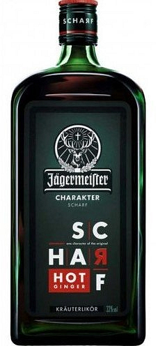 Jägermeister Scharf Hot Ginger 33% 1 l (holá láhev)