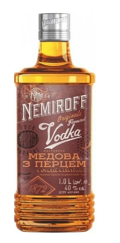 Nemiroff vodka Honey Pepper 40% 1l
