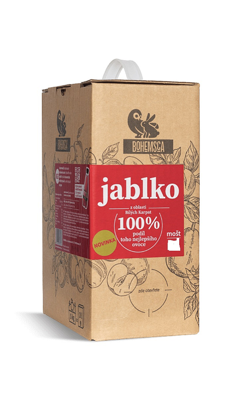 Levně Bohemsca BIO mošt Jablko 100% Bag in Box 3l