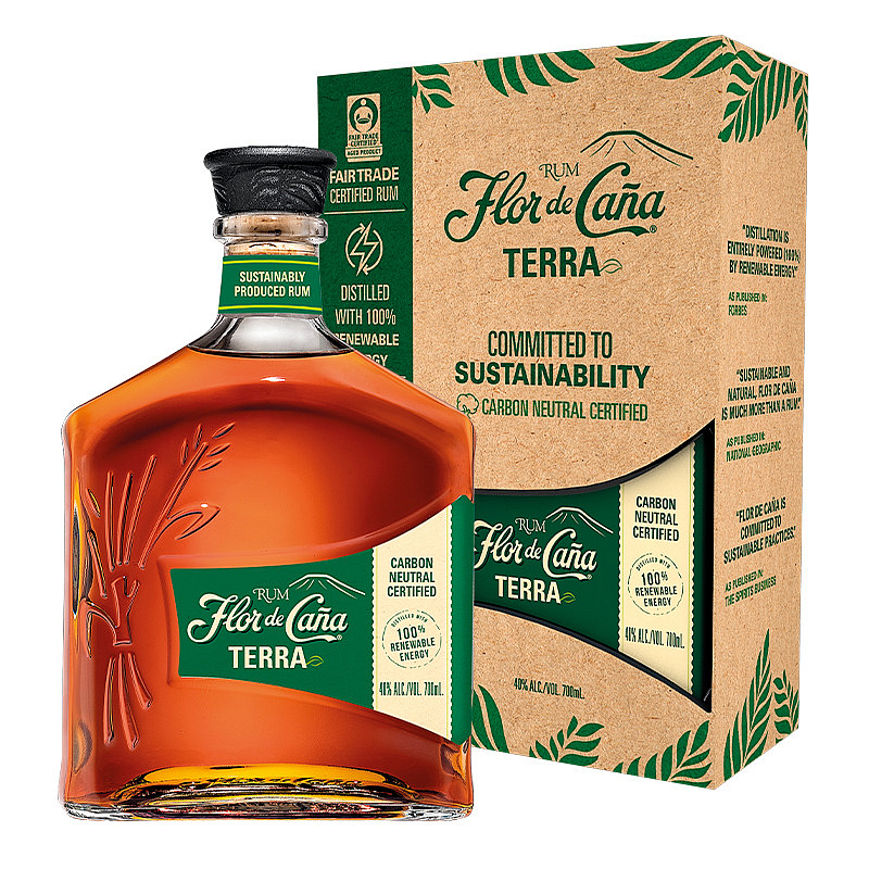 Levně Flor de Caňa 15 Year Old Rum TERRA 40% GB