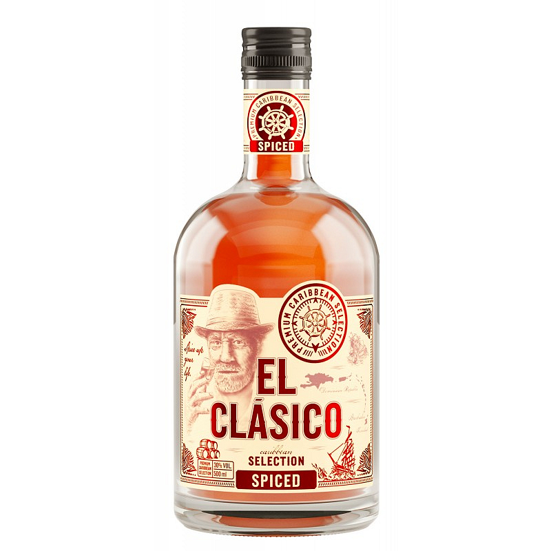 Levně El Clásico Spiced 0,5l 30%