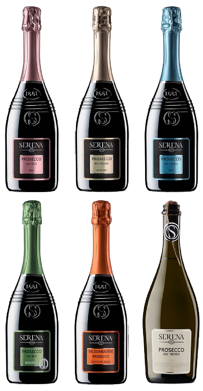 Degustační set bublin sekt cava prosecco 6x 0,75l