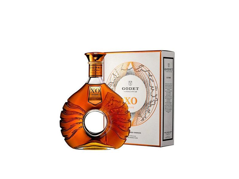 Levně Godet XO Terre 40% 0,7l Gift Box