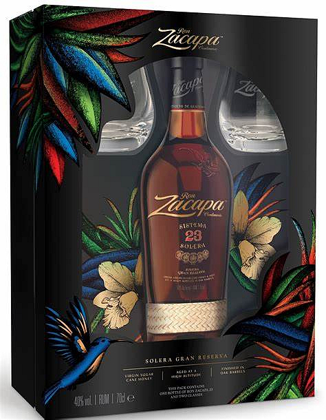 Ron Zacapa Centenario Solera Gran Reserve 23y 40% 0,7 l (karton+ 2 Skleničky)